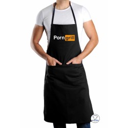 Grembiule Porn Grill BBQ e cucina nero