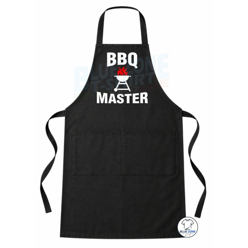 Grembiule nero BBQ Master per barbecue e cucina