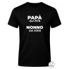 maglietta personalizzata papà dal anno nonno dal anno uomo nera