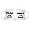 tazza personalizzata papà dal nonno dal con anni personalizzabili