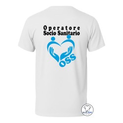 maglietta OSS uomo personalizzata bianca retro