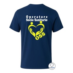 maglietta OSS uomo personalizzata blu retro