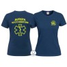 Autista Soccorritore Maglietta Donna blu navy personalizzata Nome