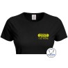 Maglietta donna Personal Trainer personalizzata con nome giallo neon dettaglio