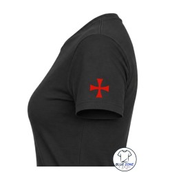 Maglietta donna Croce Templare con stampa maniche