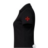 Polo donna Croce Templare con stampa maniche