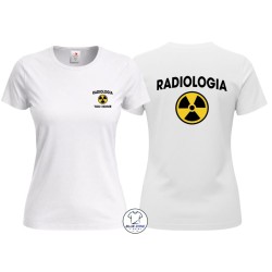Maglietta Donna Reparto Radiologia Personalizzata con Nome bianca