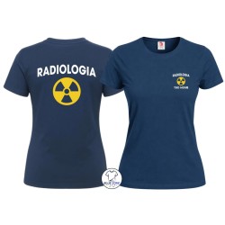 Maglietta Donna Reparto Radiologia Personalizzata con Nome blu navy