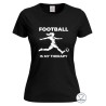 Maglietta calcio femminile Football Is My Therapy donna nera