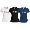 maglietta donna yoga con cuore disponibile nei colori bianco nero e navy