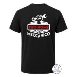 maglietta meccanico uomo personalizzata con nome officina retro