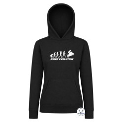 felpa donna rider evolution motociclista nera