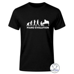 maglietta uomo piano evolution pianista nera