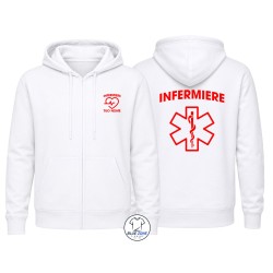 felpa zip uomo infermiere personalizzata con nome