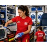 maglietta donna medico 112 soccorso europeo rossa