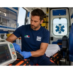T-Shirt uomo Medico 112 Soccorso Sanitario personalizzata con nome