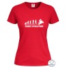 T-Shirt Donna Rider Evolution Moto rossa