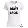 Maglietta donna O Mi Alzo Presto divertente bianca