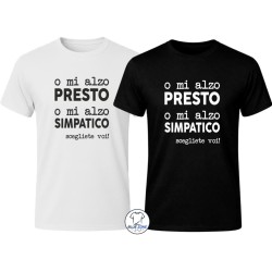 Maglietta uomo O Mi Alzo Presto divertente