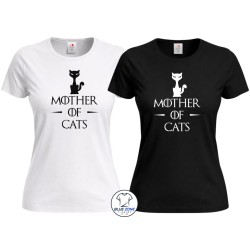 Maglietta donna Mother of Cats con stampa dedicata ai gatti