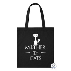 Shopper Mother of Cats in cotone colore Nero