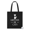 Shopper Mother of Cats in cotone colore Nero