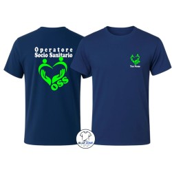 Maglietta uomo OSS personalizzata con nome blu navy