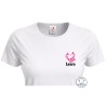 Maglietta donna OSS bianca personalizzata con nome lato cuore