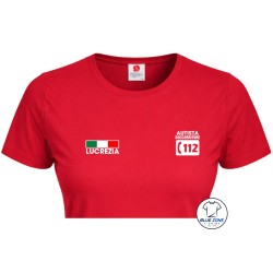 Maglietta donna Autista Soccorritore 112 personalizzata con nome