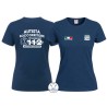 Maglietta donna Autista Soccorritore 112 con nome blu navy