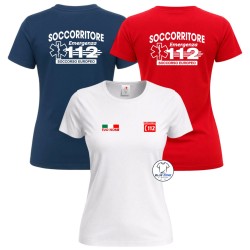 Maglietta donna Soccorritore 112 con nome
