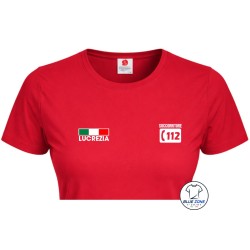 Maglietta donna Soccorritore 112 personalizzata con nome