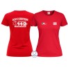 Maglietta donna Soccorritore 112 con nome rossa