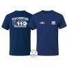 Maglietta uomo Soccorritore 112 con nome blu navy