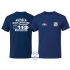 Maglietta uomo Autista Soccorritore 112 con nome blu navy
