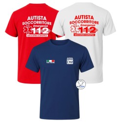 Maglietta uomo Autista Soccorritore 112 con nome
