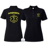 Polo donna nera personalizzata con nome