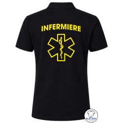 Polo Infermiere Uomo Personalizzata Nome retro