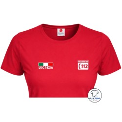 Maglietta donna Infermiera 112 personalizzata con nome dettaglio