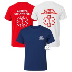 Maglietta uomo Autista Soccorritore personalizzata con nome