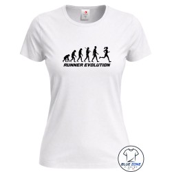 Maglietta Runner Evolution Donna bianca