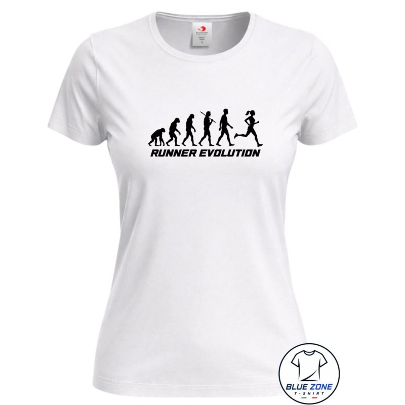 Maglietta Runner Evolution Donna bianca