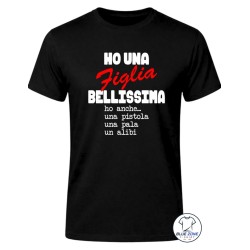 Maglietta uomo papà Regole per Uscire con Mia Figlia fronte