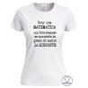 Maglietta donna matematica divertente bianca