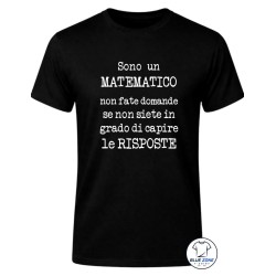 Maglietta uomo matematico divertente nera