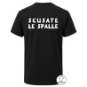 Maglietta uomo Scusate le Spalle con stampa sul retro nera
