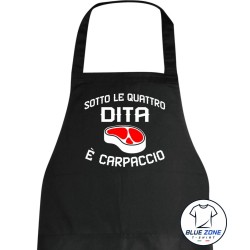 Grembiule barbecue con stampa Sotto le Quattro Dita è Carpaccio