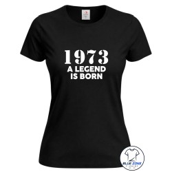 Maglietta donna nera The Legend Is Born personalizzata