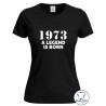 Maglietta donna nera The Legend Is Born personalizzata