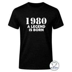 Maglietta uomo nera The Legend Is Born personalizzata